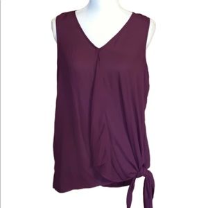 Apt 9 purple sheer sleeveless blouse